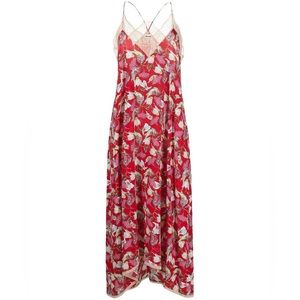 Women’s long ecru floral-print dress with lace trim.
Zadig et Voltaire